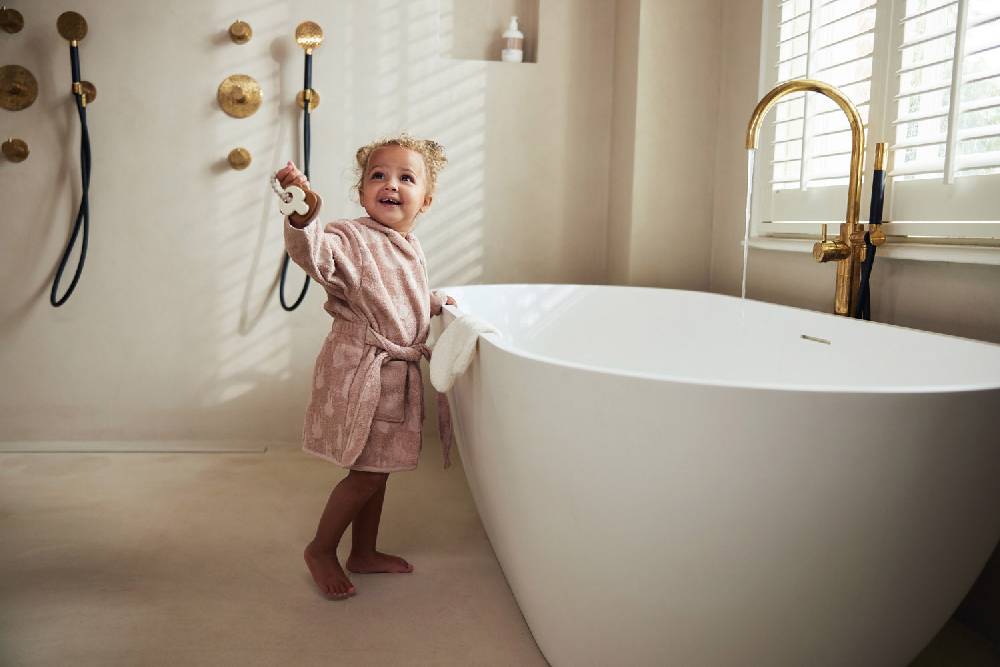 Jollein Bademantel Frottee 3-4 Jahre Miffy Jacquard Wild Rose Kostenloser Versand international