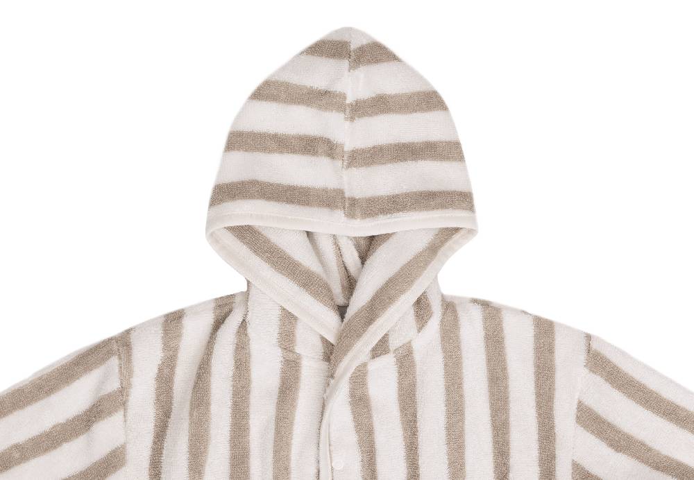 Jollein Bademantel 3-4 Jahre Stripe Frottee Olive Green GOTS Begrenzt auf 3 Tage