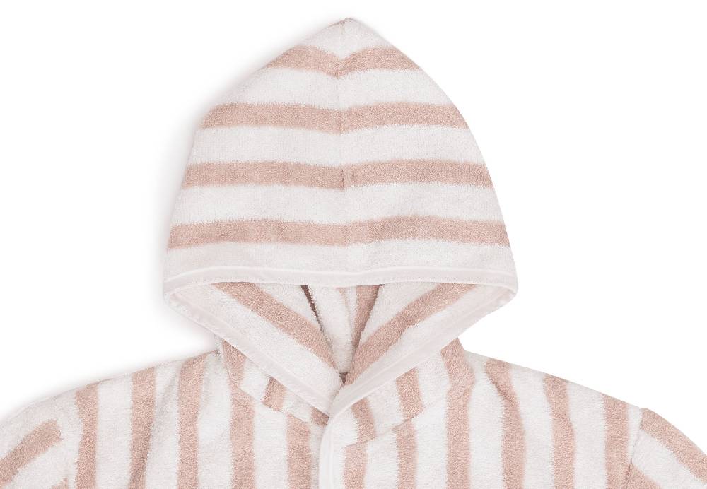 Jollein Bademantel 3-4 Jahre Stripe Frottee Wild Rose GOTS zollfrei