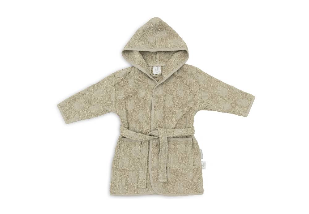 Jollein Bademantel Frottee 3-4 Jahre Miffy Jacquard Olive Green