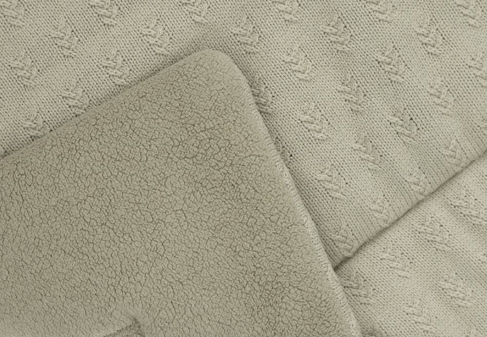 Jollein Krabbeldecke 75x95cm Grain Knit Olive Green im Angebot