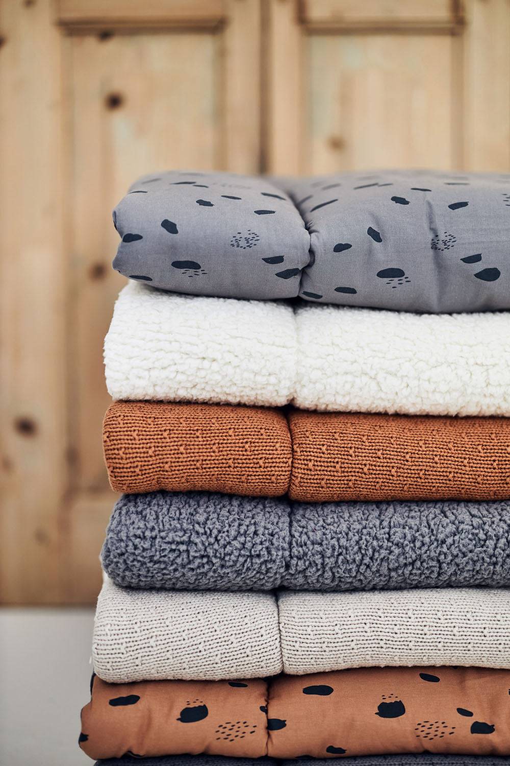 Jollein Krabbeldecke 80x100cm Bliss Knit Teddy Storm Grey Fabrik Onlineshop