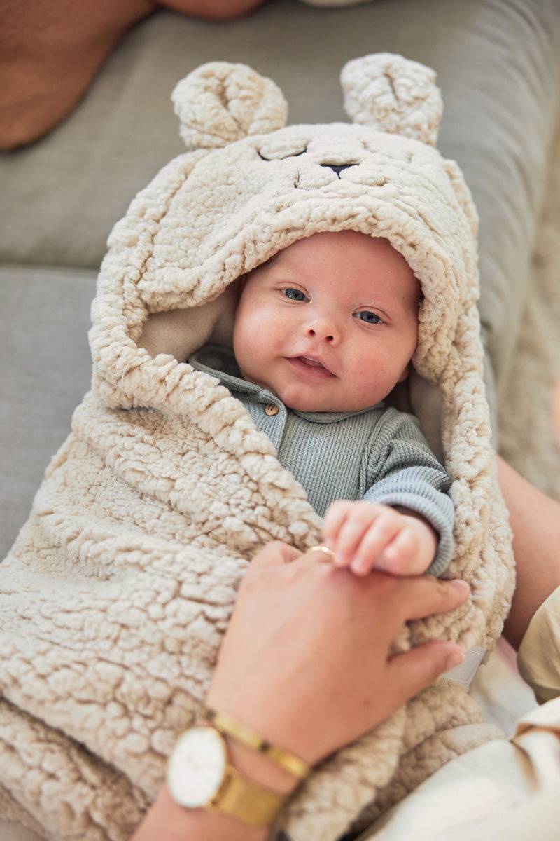 Jollein Einschlagdecke für Babyschale Bunny Nougat Online Shopping