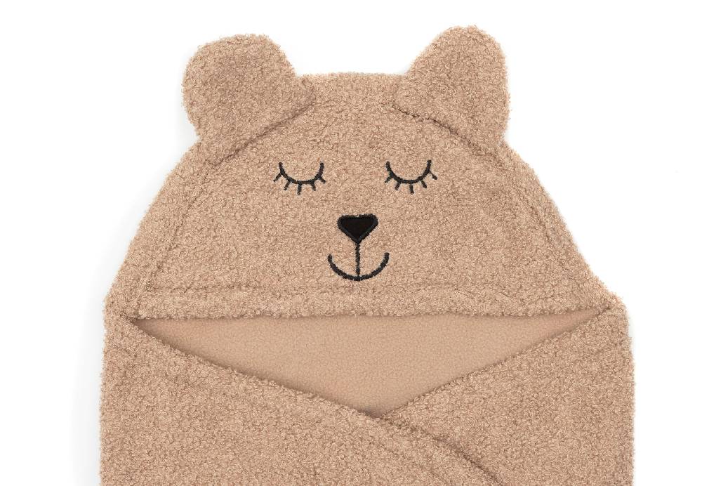 Jollein Einschlagdecke für Babyschale Bear Boucle Biscuit Saisonschlussverkauf