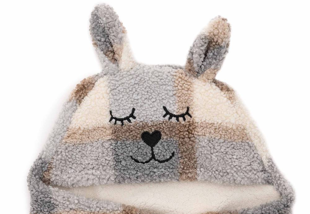 Jollein Einschlagdecke für Babyschale Bunny Check - Boucle Jubiläumsangebot