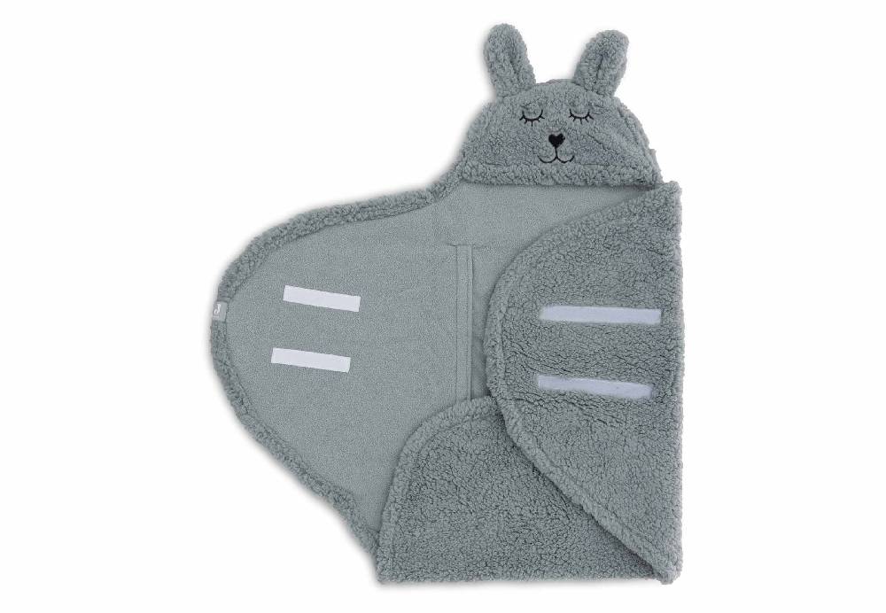 Jollein Einschlagdecke für Babyschale Bunny - Sea Green Lagerräumung