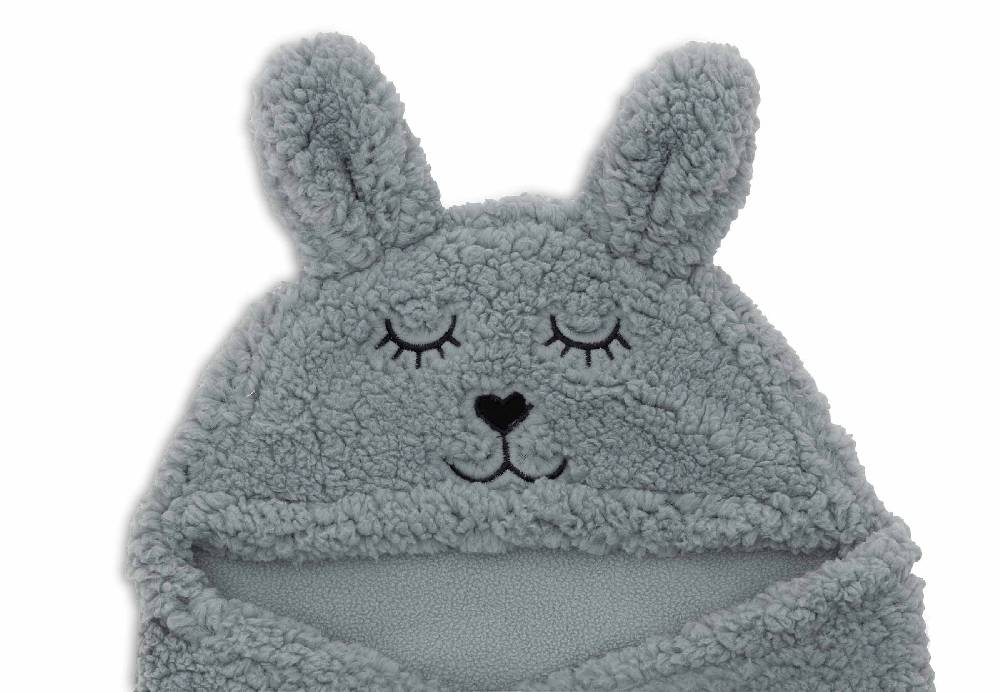 Jollein Einschlagdecke für Babyschale Bunny - Sea Green Lagerräumung