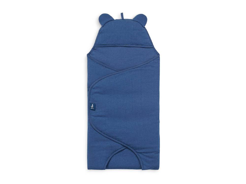 Jollein Einschlagdecke für Babyschale Basic Stripe Jeans Blue Neueste Mode