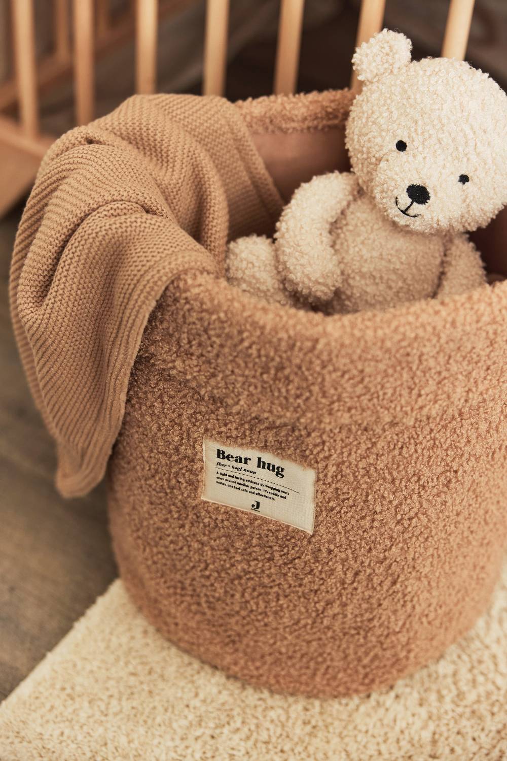 Jollein Aufbewahrungskorb Boucle Biscuit Große Rabatte