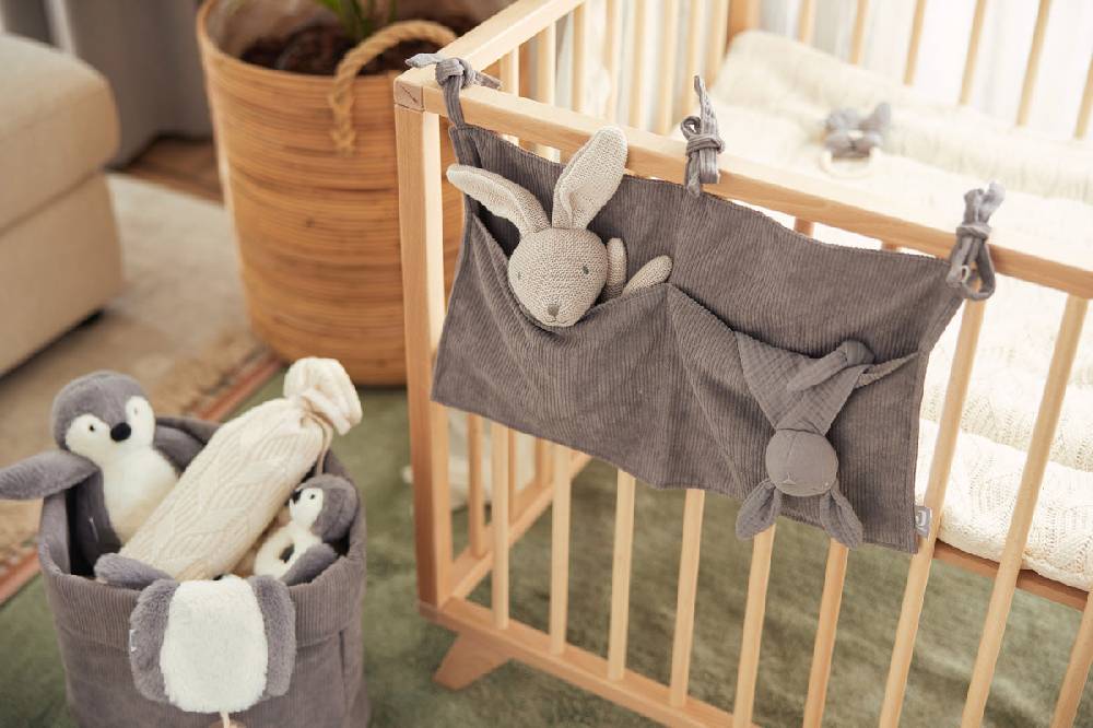 Jollein Pflegekörbchen Corduroy Storm Grey Riesige Ersparnisse
