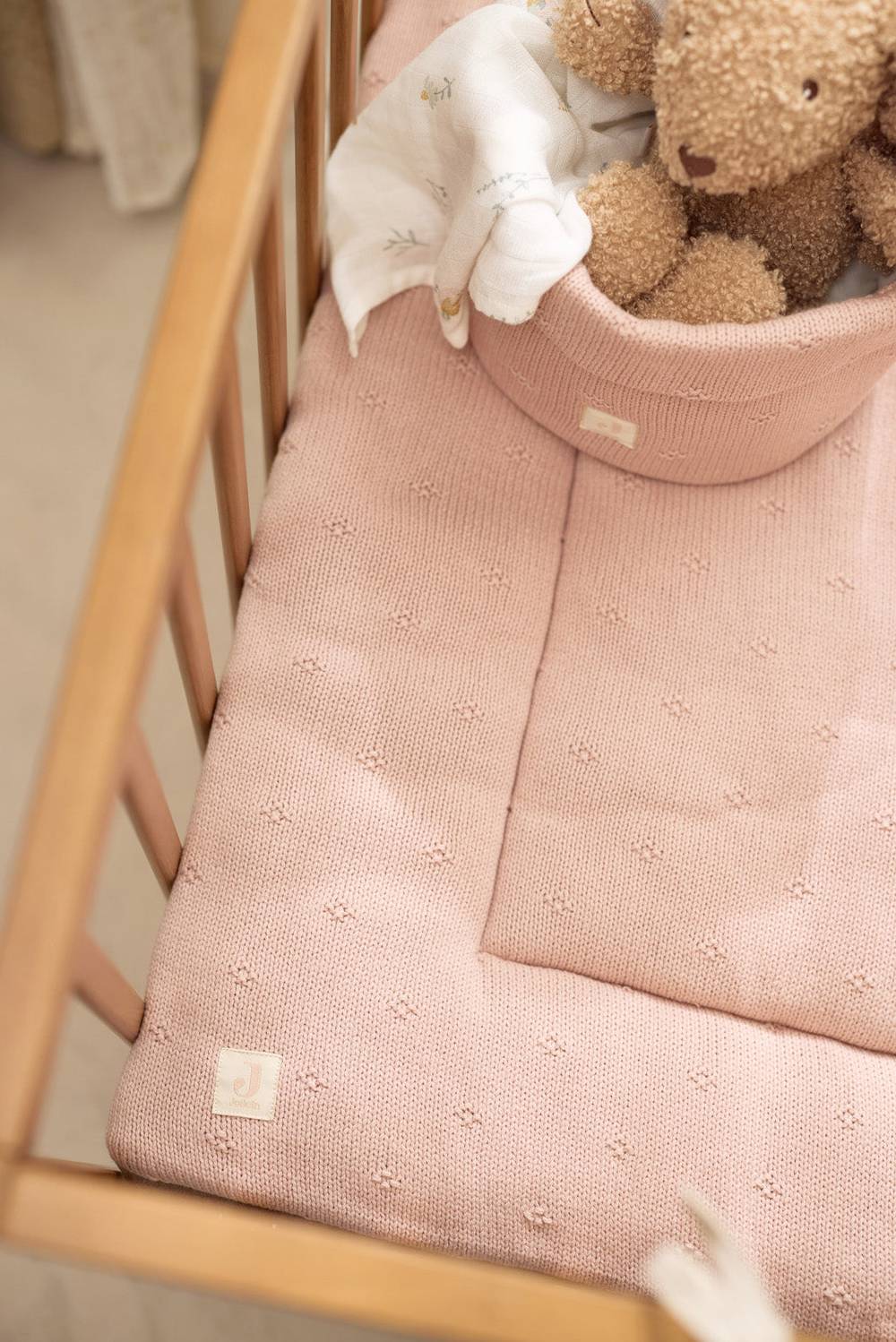 Jollein Pflegekörbchen Cosy Knit - Wild Rose Kostenlose Rückgabe