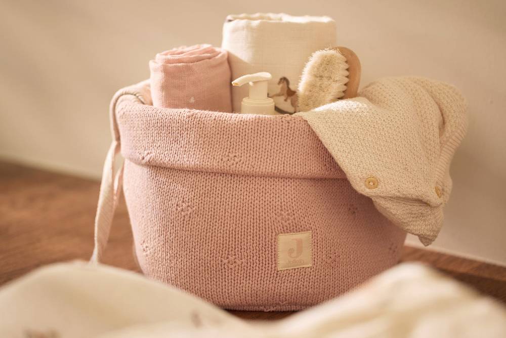 Jollein Pflegekörbchen Cosy Knit - Wild Rose Kostenlose Rückgabe