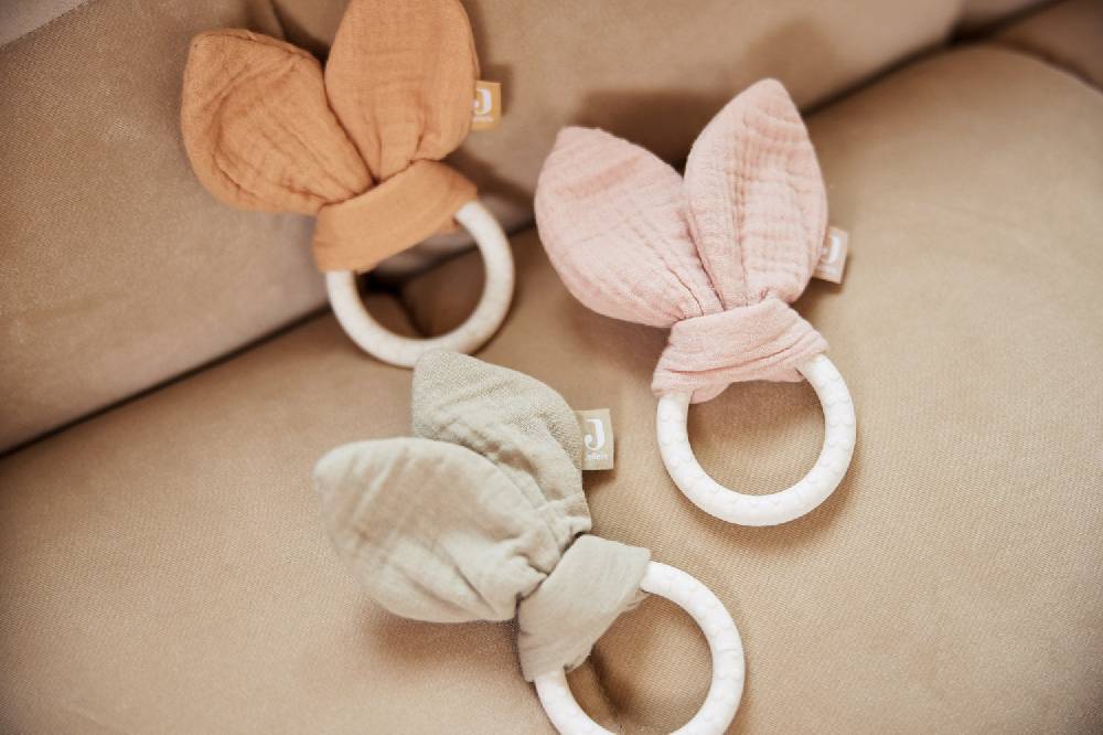 Jollein Beißring Silikon Bunny Ears Wild Rose 50% Rabatt mit kostenlosem Versand