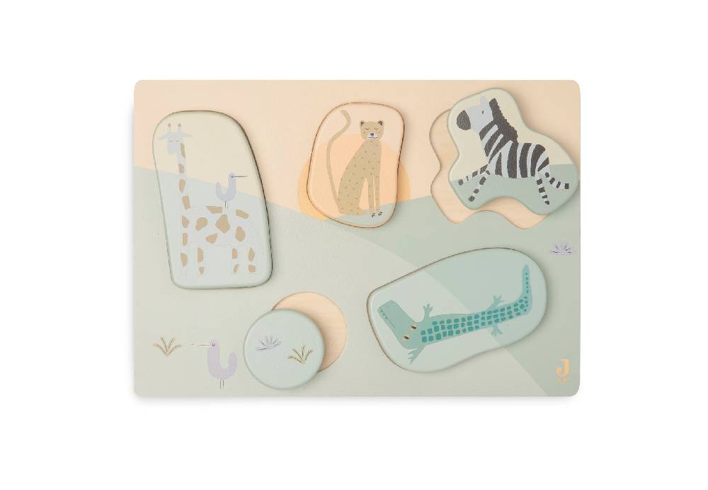 Jollein Puzzle aus Holz - Jungle Jambo im Angebot