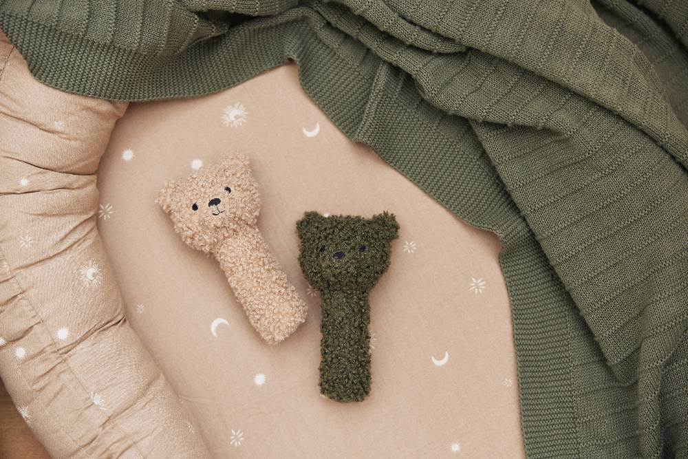 Jollein Rassel Teddy Bear Leaf Green Kostenlose Rückgabe