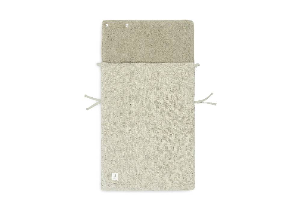 Jollein Fußsack gruppe 0+ 3/5 punkte Grain Knit Olive Green im Angebot