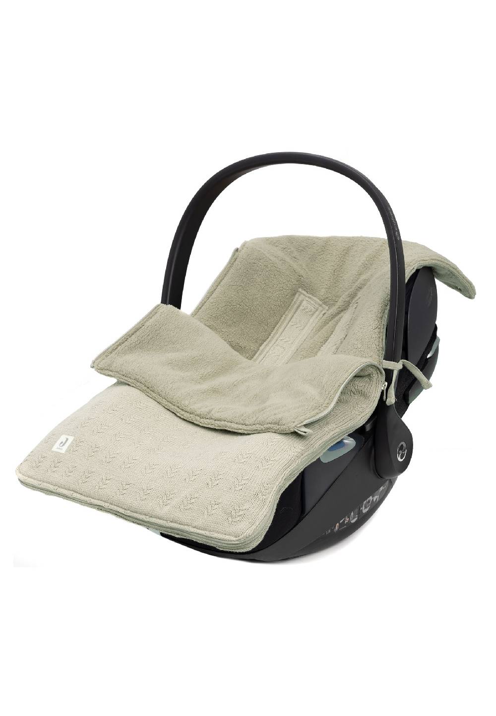 Jollein Fußsack gruppe 0+ 3/5 punkte Grain Knit Olive Green im Angebot
