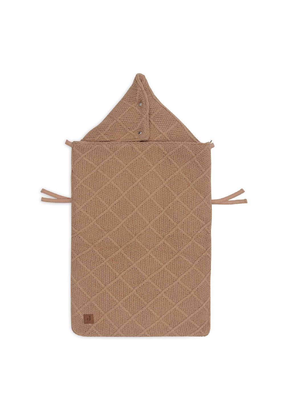 Jollein Fußsack Gruppe 0+ 3/5 Punkte Check Knit - Biscuit Limitierter Zeitrabatt