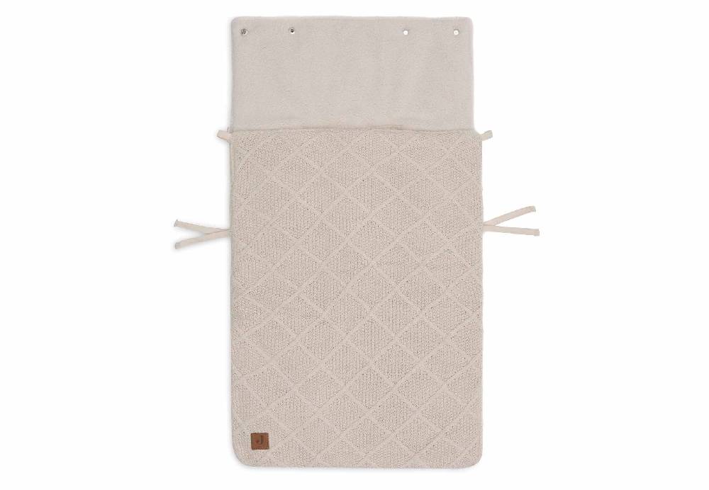 Jollein Fußsack Gruppe 0+ 3/5 Punkte Check Knit - Oatmeal Fabrik Onlineshop