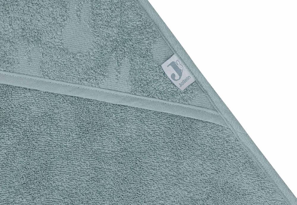 Jollein Kapuzenhandtuch Frottee 75x75cm Miffy Jacquard - Sea Green Begrenzte Freigabe