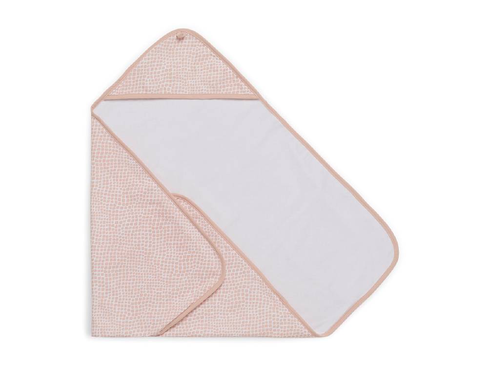 Jollein Kapuzenhandtuch 75x75cm Snake Pale Pink Letzte 3 Tage