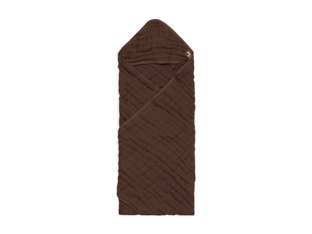Jollein Kapuzenhandtuch Wrinkled Cotton 75x75cm Chestnut JETZT KAUFEN