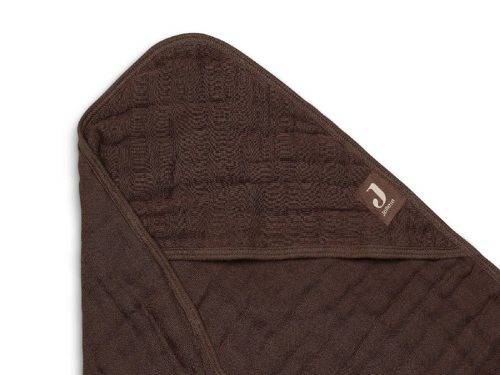 Jollein Kapuzenhandtuch Wrinkled Cotton 75x75cm Chestnut JETZT KAUFEN