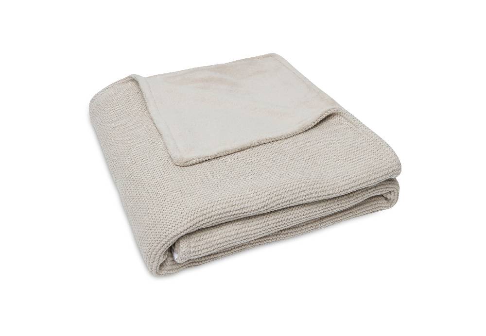 Jollein Decke Kinderbett 100x150cm Basic Knit Nougat/Fleece Bis zu 60% Rabatt