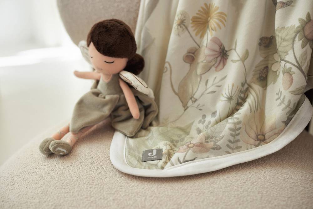Jollein Decke Kinderbett 100x150cm Dreamy Mouse/Velvet Fleece Vierteljährliche Förderung