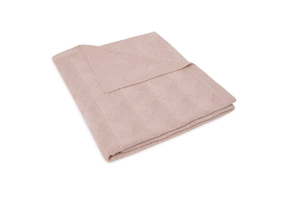 Jollein Decke Kinderbett 100x150cm Shell Knit Wild Rose GOTS Discount Store für neue Produkte