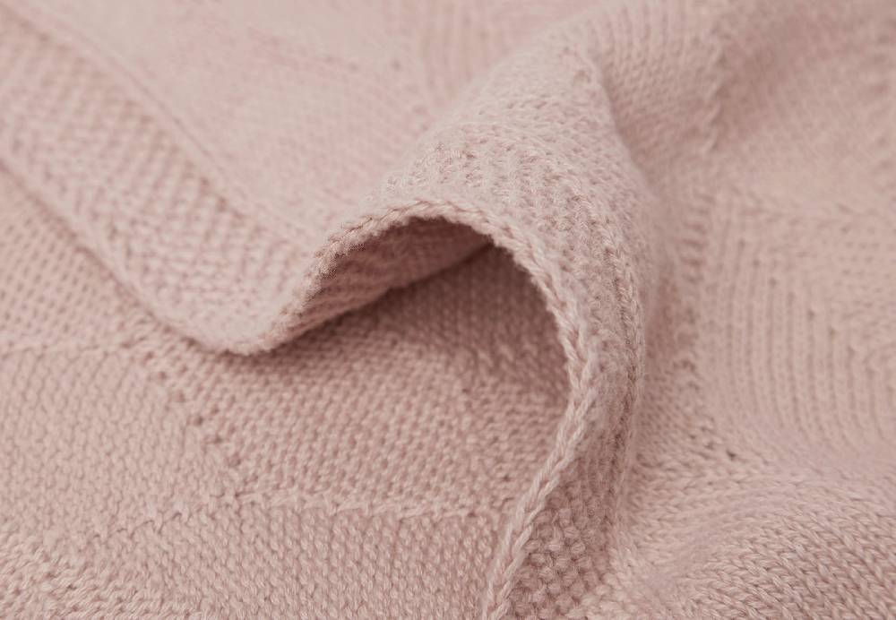 Jollein Decke Kinderbett 100x150cm Shell Knit Wild Rose GOTS Discount Store für neue Produkte