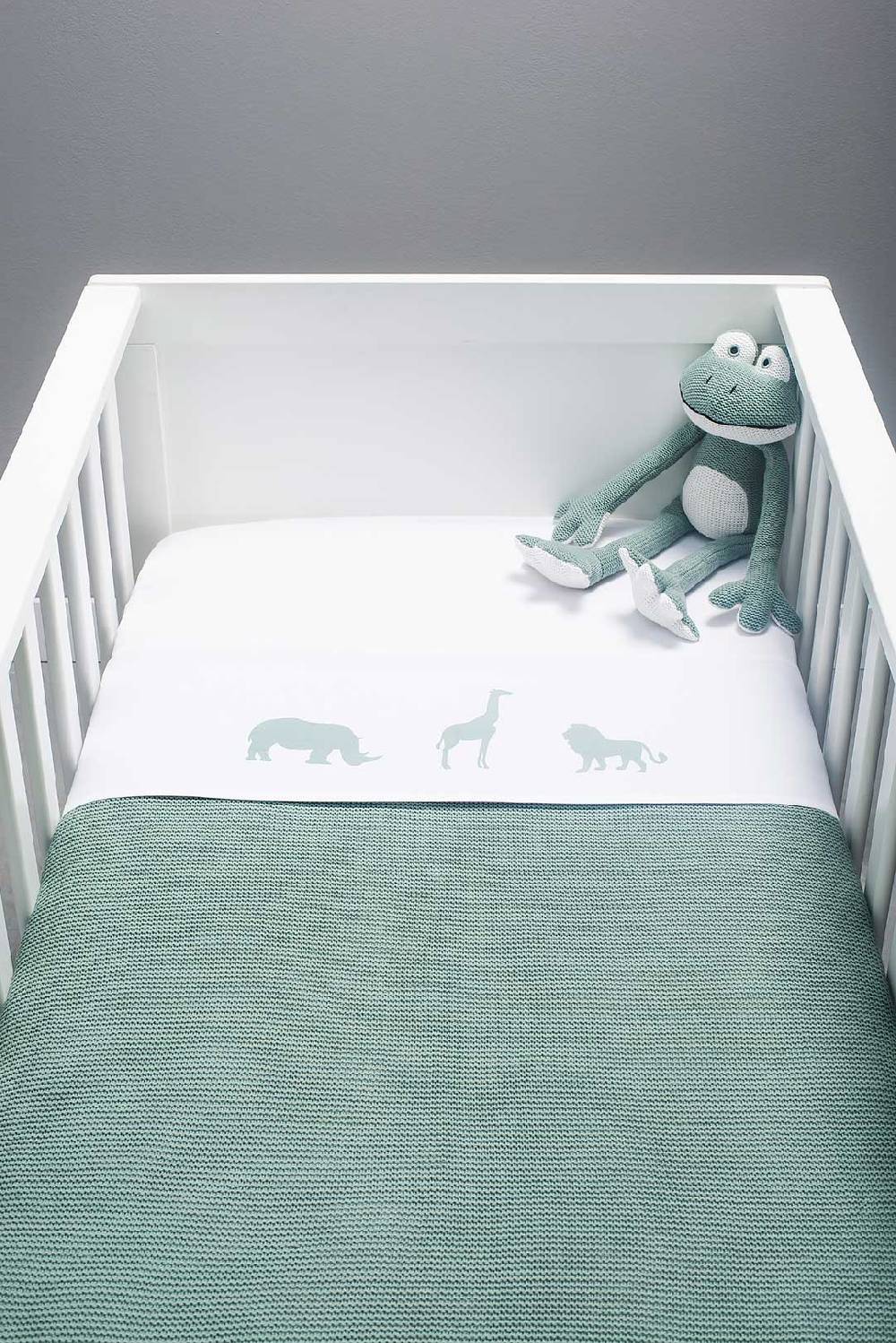 Jollein Decke Wiege 75x100cm Basic Knit Forest Green Riesige Rabatte