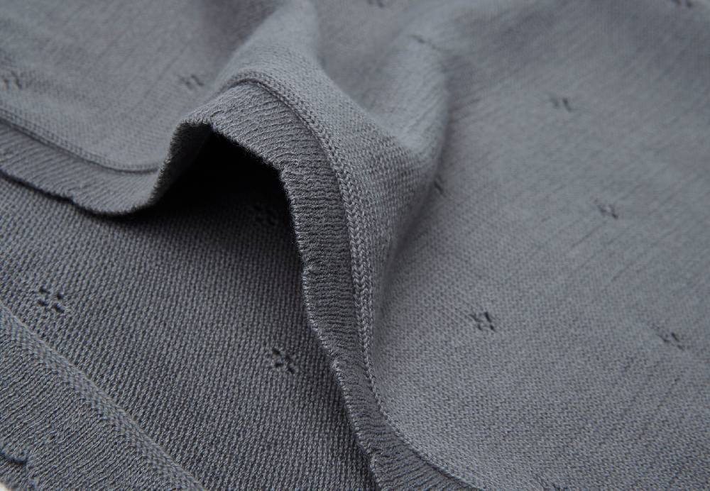 Jollein Decke Wiege 75x100cm Pointelle Storm Grey GOTS Speichern exportieren