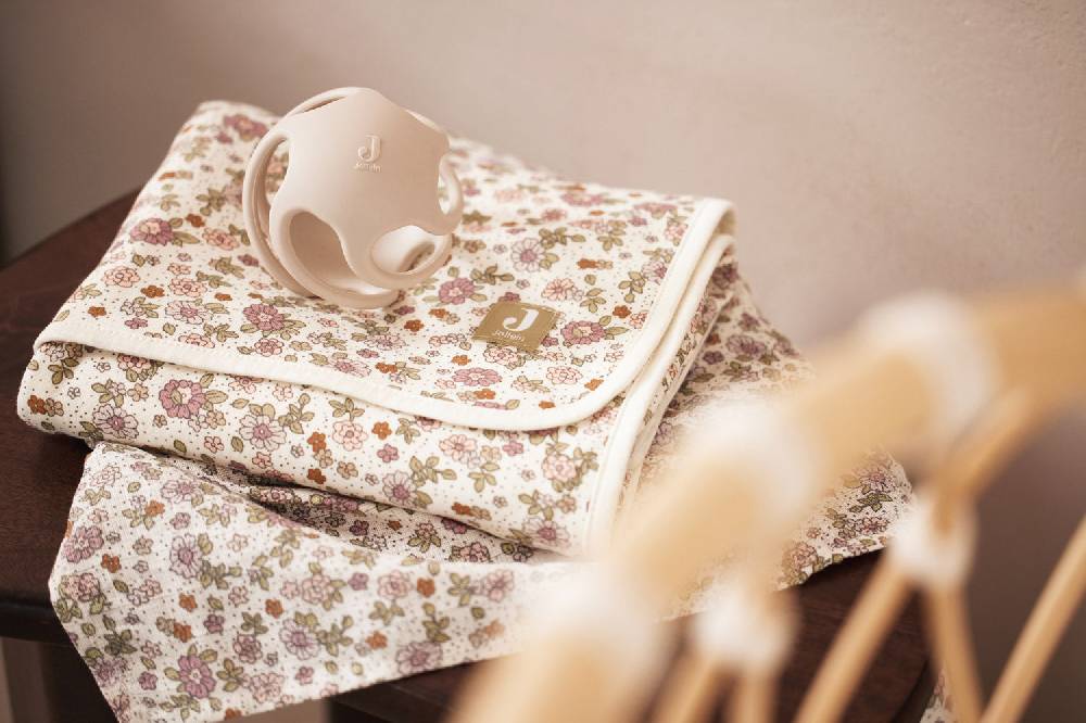 Jollein Decke Wiege Jersey 75x100cm Retro Flowers Im Verkauf