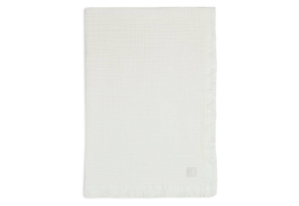 Jollein Decke Wiege Muslin Fringe 75x100cm Ivory 50% Rabatt für begrenzte Zeit