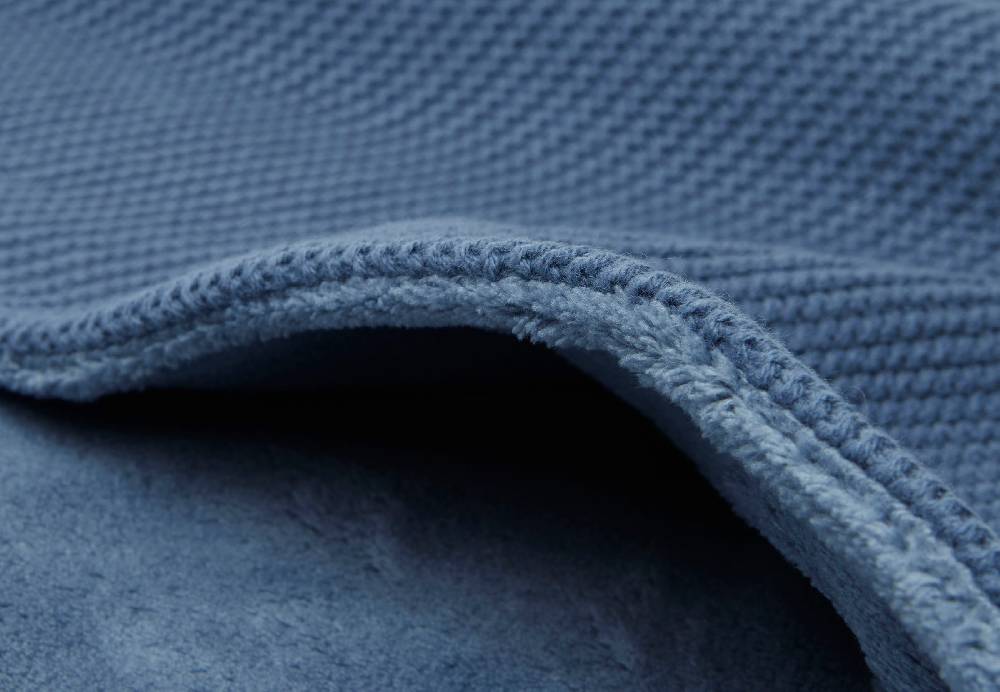 Jollein Decke Kinderbett 100x150cm Basic Knit Jeans Blue/Fleece Rabatte dieses Monats