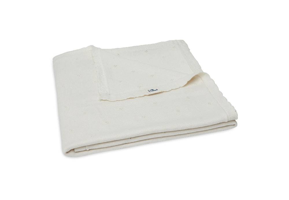 Jollein Decke Kinderbett 100x150cm Pointelle Ivory GOTS 2025