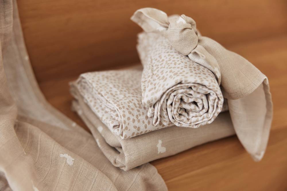 Jollein Mullwindeln Hydrophil 115x115cm Dotted Nougat GOTS im Angebot