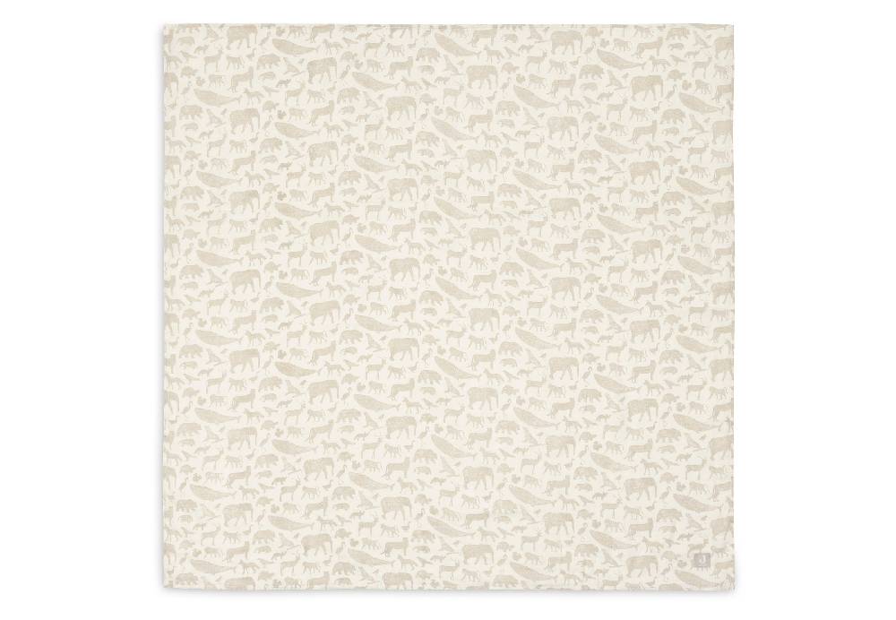 Jollein Mullwindeln Hydrophil 115x115cm Animals Nougat (2pack) Günstiger Verkauf