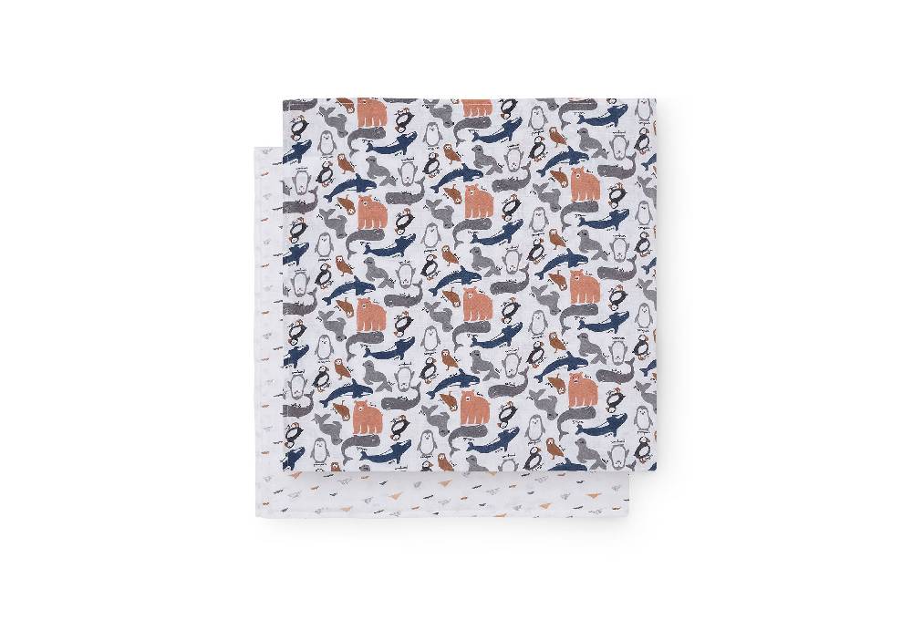 Jollein Mullwindeln Hydrophil 115x115cm Polar (2pack) Fabrikverkauf