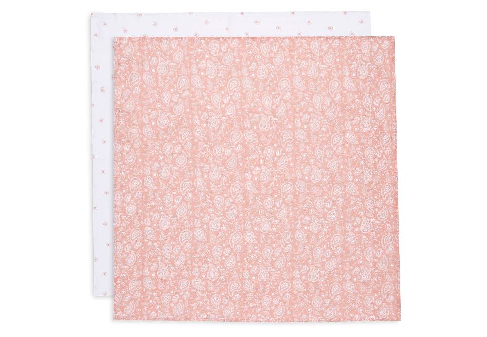 Jollein Spucktuch Hydrophill Paisley Halo Rosewood GOTS (2pack)