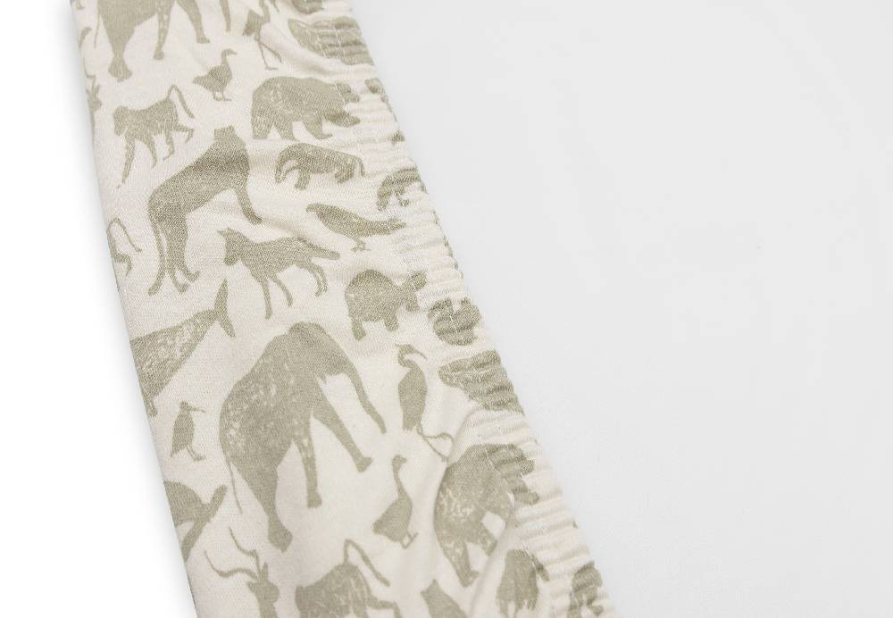 Jollein Wickelauflagenbezug Jersey 50x70cm Animals Olive Green Saisonschlussverkauf
