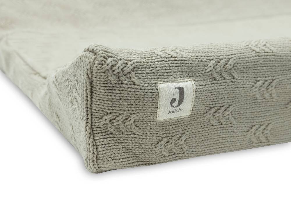 Jollein Wickelauflagenbezug 50x70cm Grain Knit Olive Green Cyber Monday