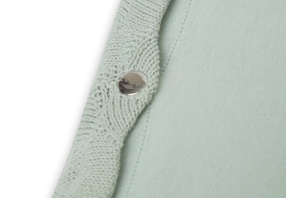 Jollein Wickelauflagenbezug 50x70cm Shell Knit Sea Foam GOTS Weihnachtsangebot