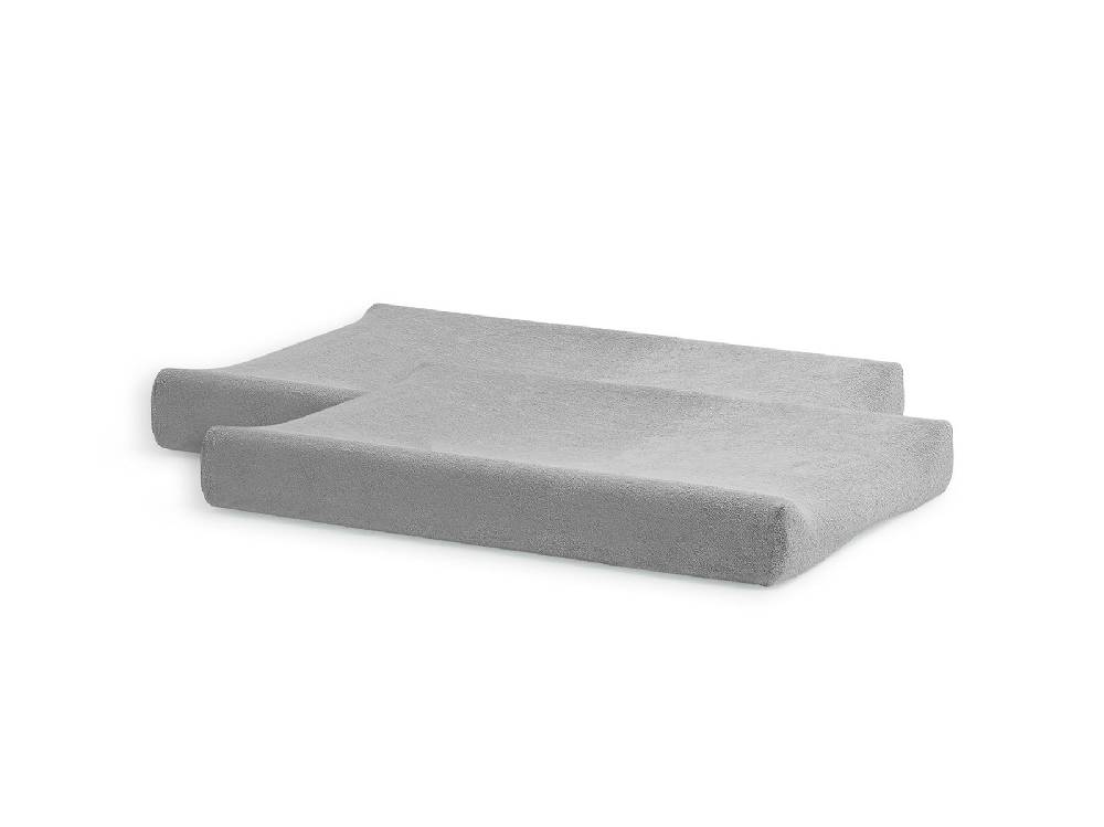 Jollein Wickelauflagenbezug Frottee 50x70cm Soft Grey (2pack) Lagerräumung