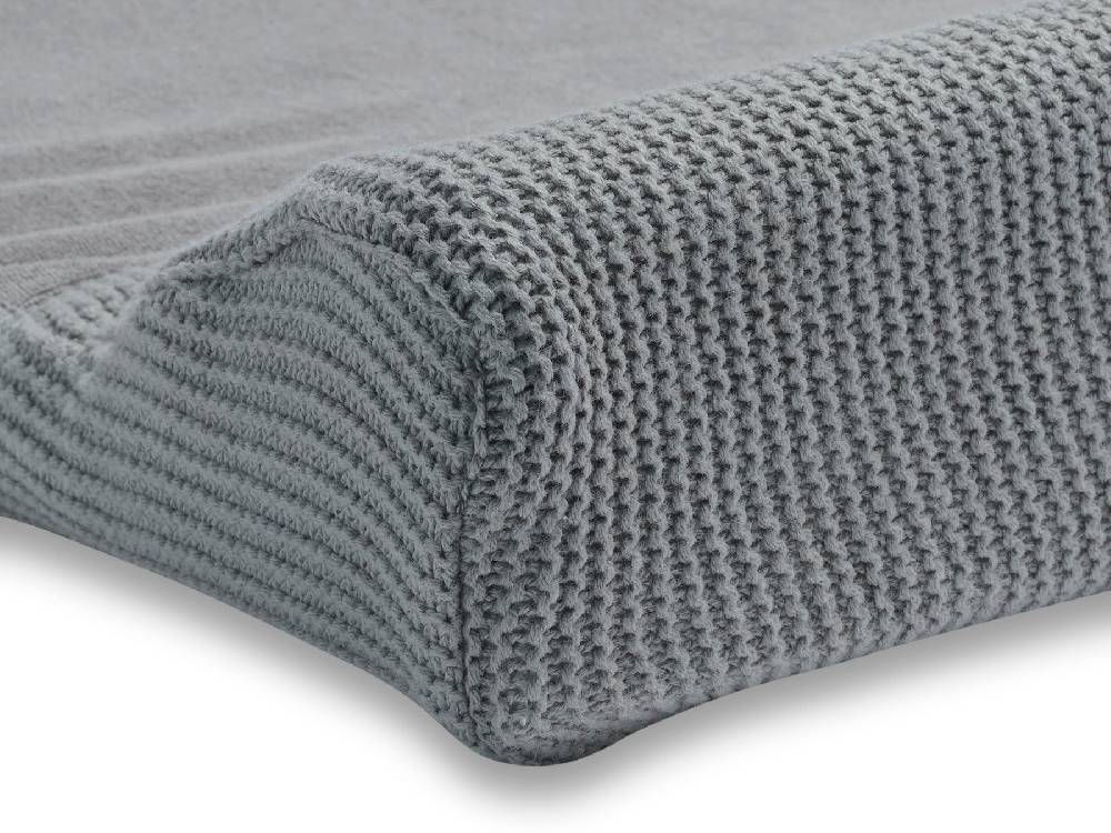 Jollein Wickelauflagenbezug 50x70cm Basic Knit Stone Grey Heißer Verkauf