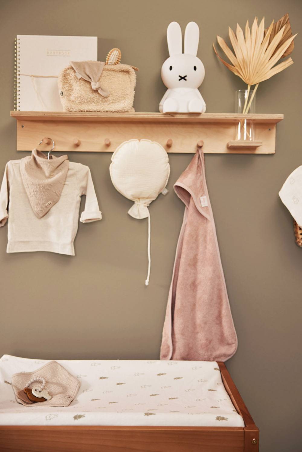 Jollein Wickelauflagenbezug Jersey 50x70cm Happy Miffy Olive Green Neueste Mode