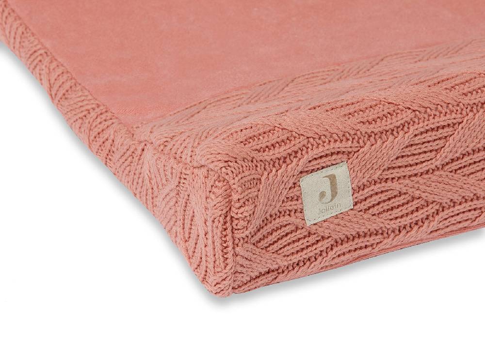 Jollein Wickelauflagenbezug 50x70cm Spring Knit Rosewood Zeitlich begrenztes Angebot