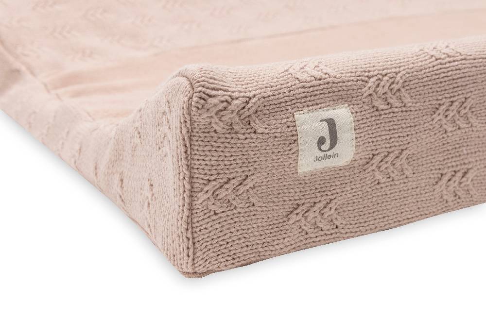 Jollein Wickelauflagenbezug 50x70cm Grain Knit Wild Rose Exklusive Angebote