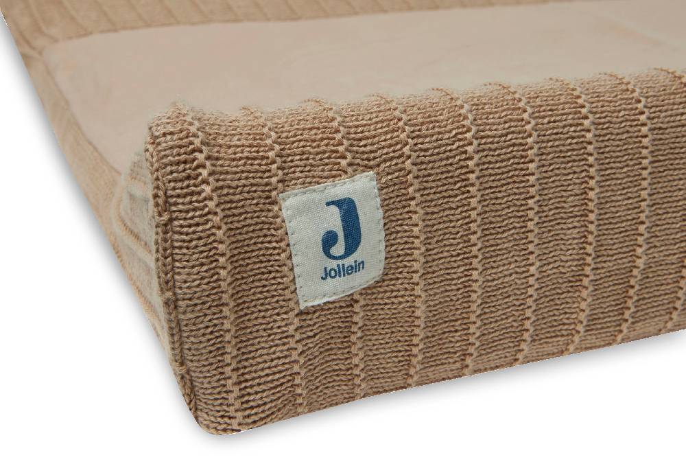 Jollein Wickelauflagenbezug 50x70cm Pure Knit Biscuit GOTS Blitzangebot